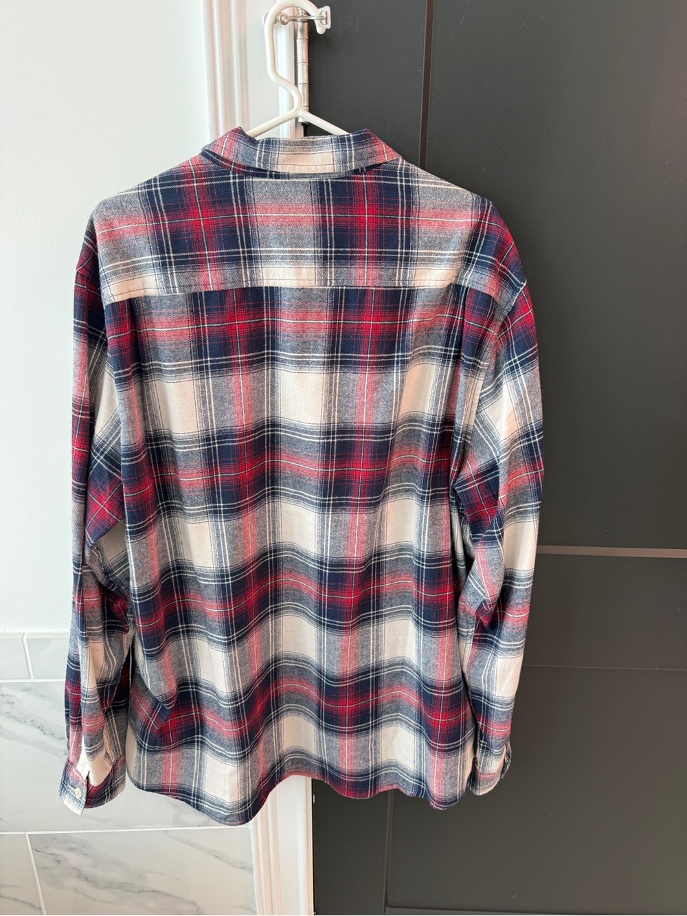 Weatherproof Men’s Red, Navy & White Plaid Button-Down Shirt - Picture 5 of 5